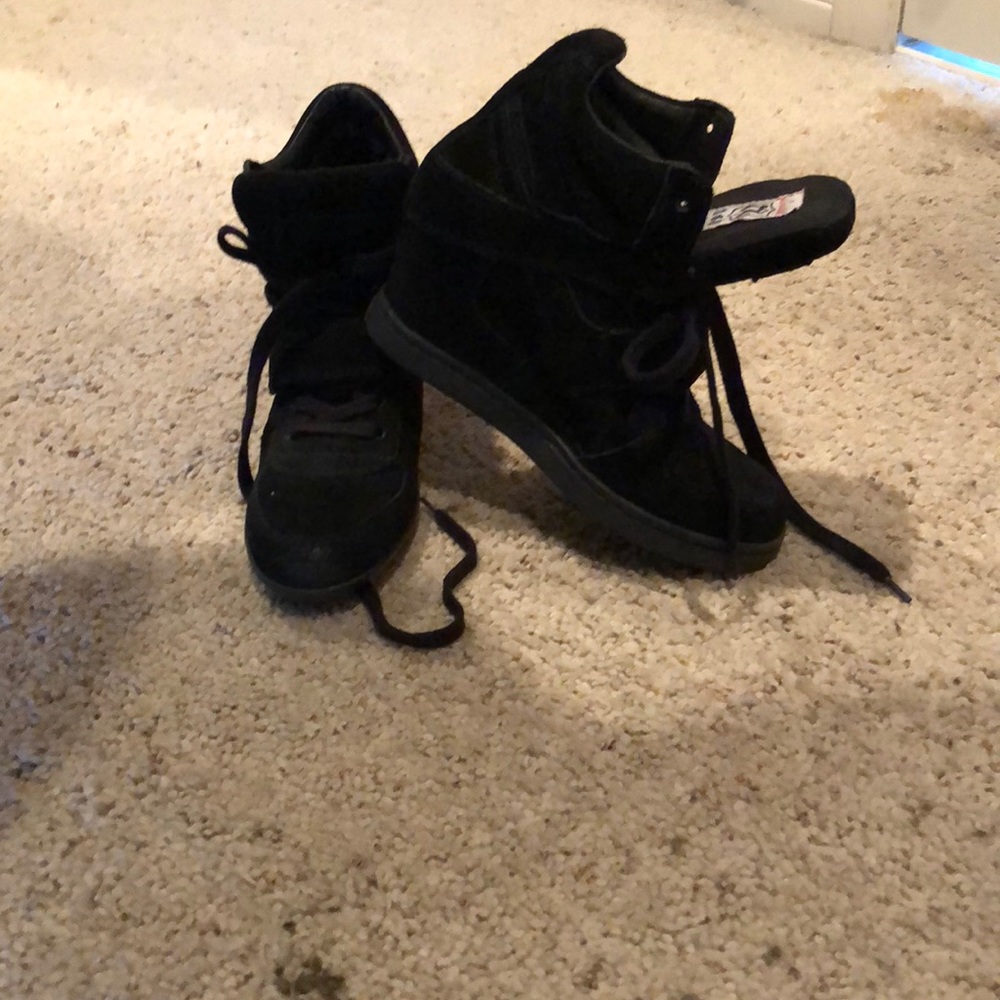 Ash suede wedge shoes